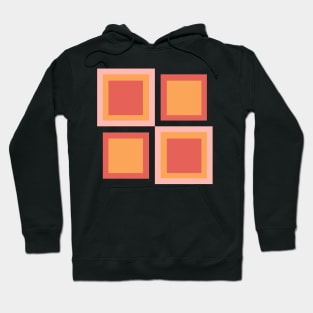 Pink and orange checker tile Hoodie